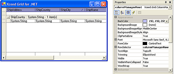 Changing the appearance of a grid element